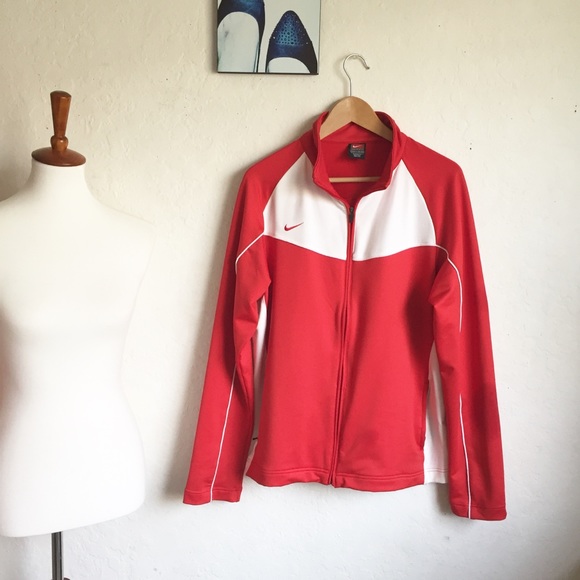 Nike Jackets & Blazers - Nike Red and White Jacket XXL